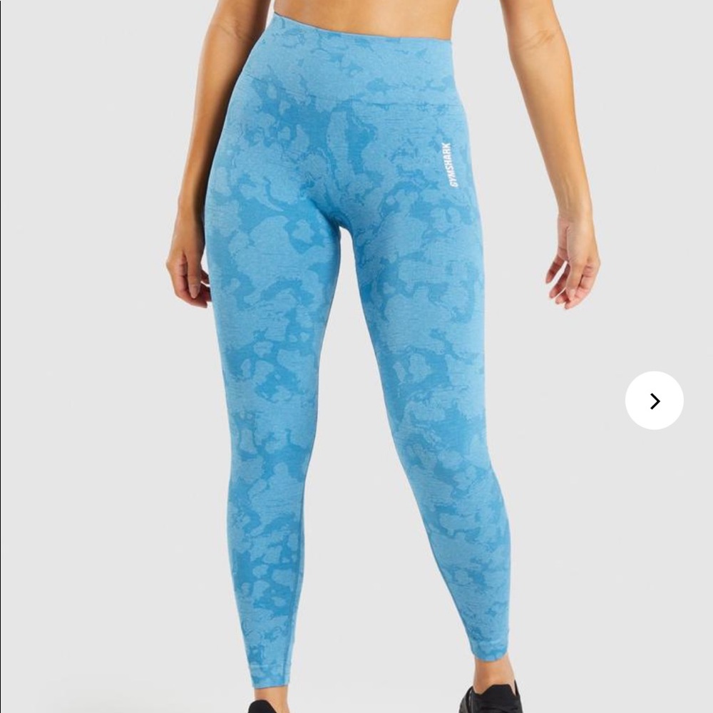 Gymshark Camo Seamless Leggings - blue